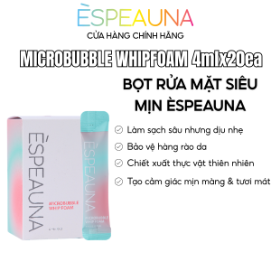 Bọt Rửa Mặt Siêu Mịn ESPEAUNA MICROBUBBLE WHIP FOAM 4ml x 20 gói