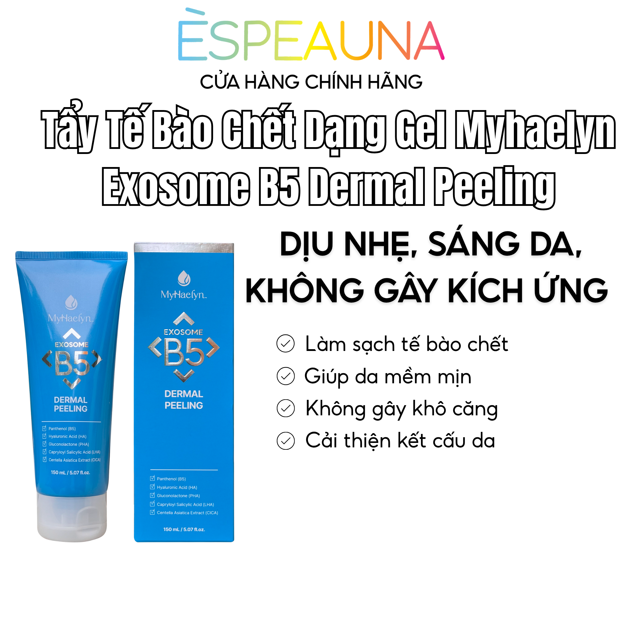 Gel Tẩy Tế Bào Chết Myhaelyn B5 Phục Hồi - Peel Da Dịu Nhẹ Cho Da Nhạy Cảm 🔬