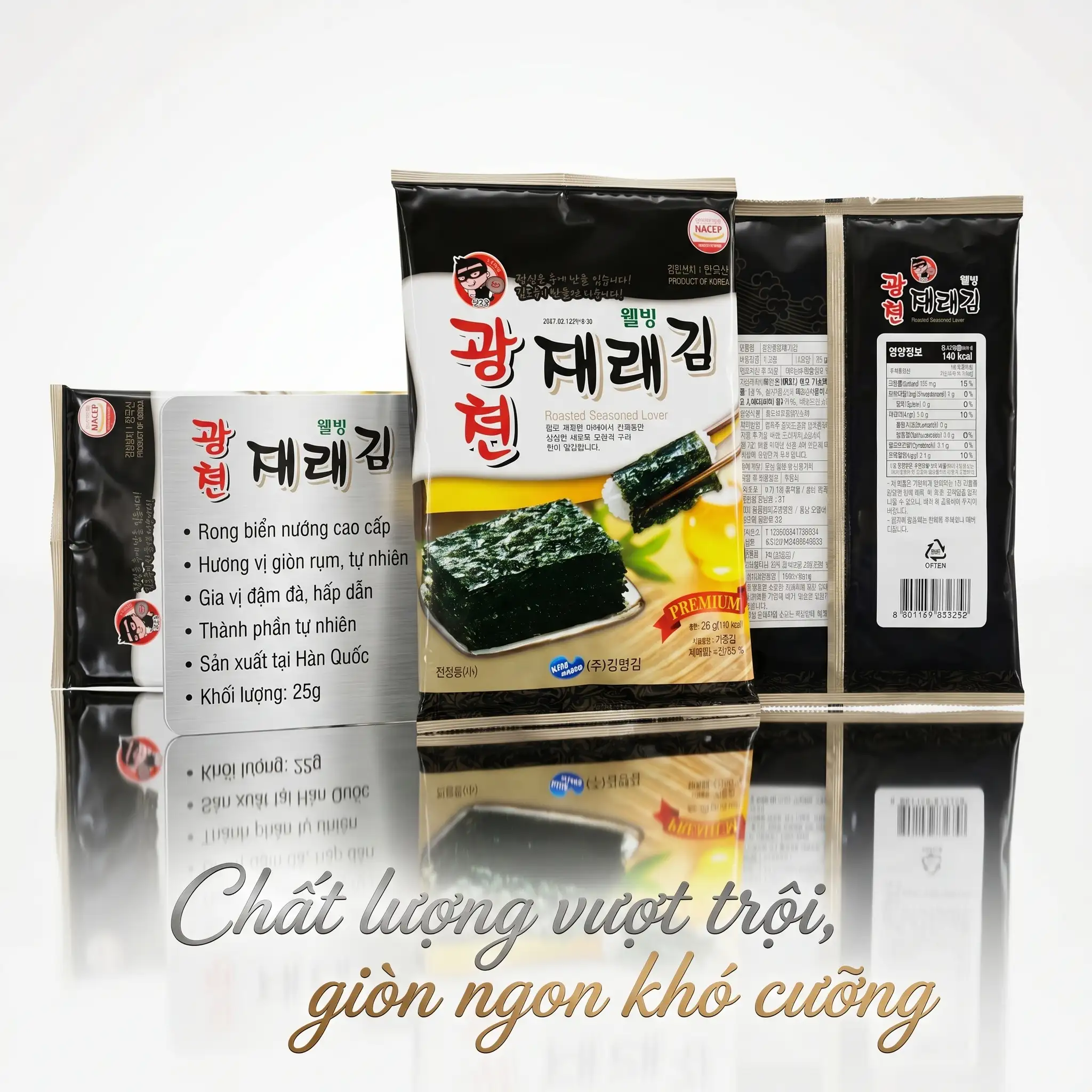 Tảo Biển Nướng Gia Vị Gwangcheon Premium – Hương Vị Truyền Thống, Giòn Tan Đậm Đà
