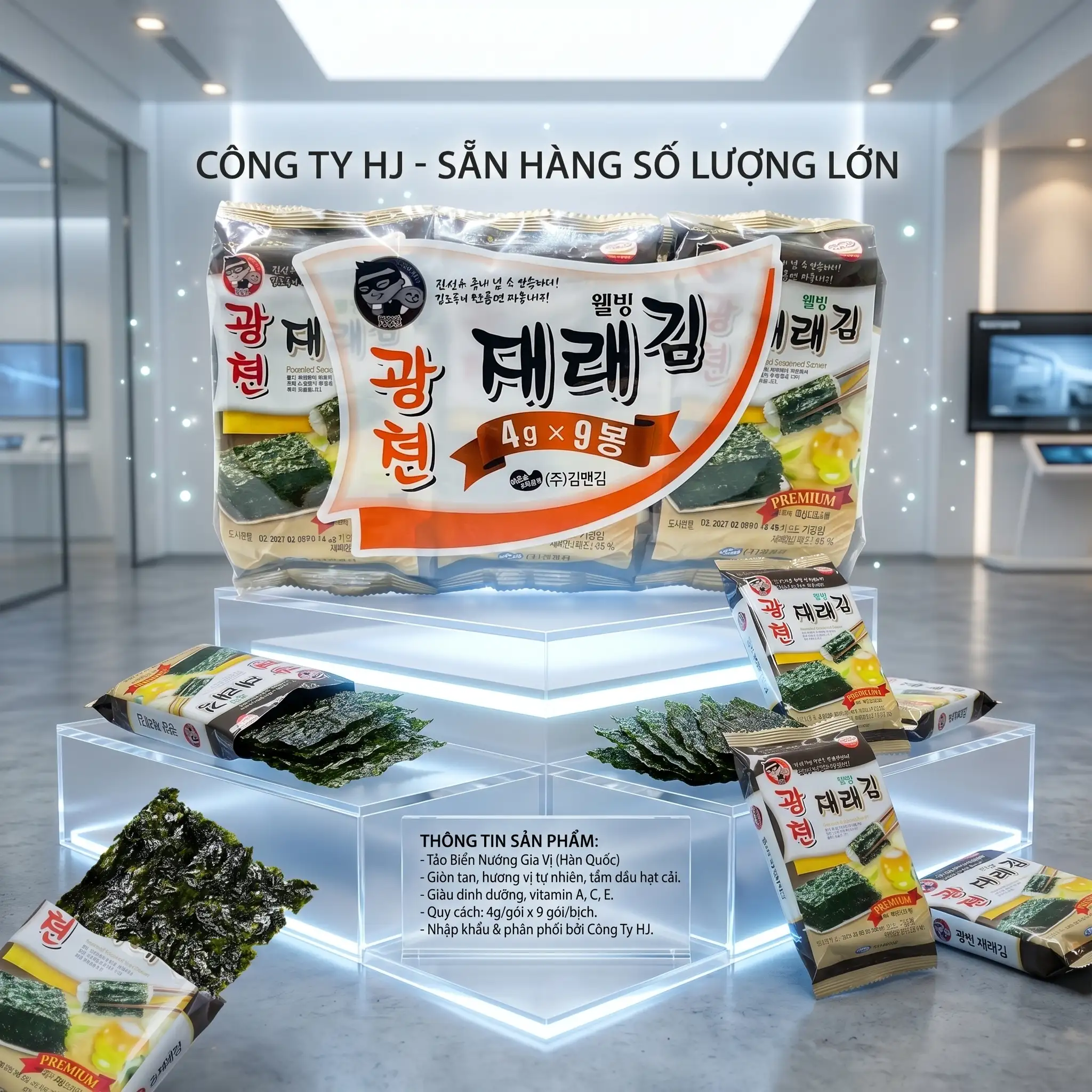 Tảo Biển Nướng Gia Vị Gwangcheon Hàn Quốc – Giòn Tan, Đậm Đà, Dinh Dưỡng Vượt Trội